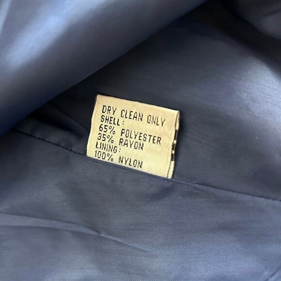 Vtg Raoul Angular Blue Blazer 6 80s Power Dressing Career Office Structured - Picture 7 of 12